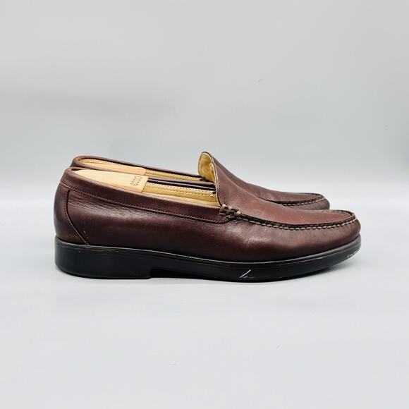 SAS Brown Leather Slip-On Loafers main image 4